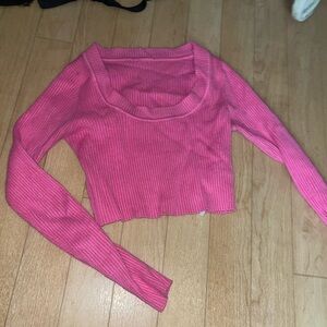 Pink knit long sleeve